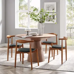 Modway Stalwart Dining Side Chairs Set of 4 in Dark Walnut Black