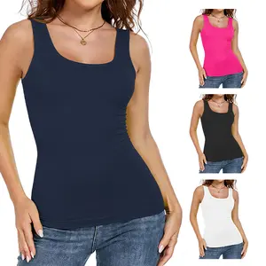 Women's Tummy Control Shapewear Tank Tops Seamless Square Neck Compression Tops Slimming Body Shaper Camisole