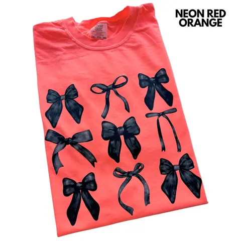 Black Bow Coquette Comfort Colors T-Shirt *NLB*