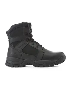 Kiwi Rugged Black Action Leather 7" Zipped Water Resistant Tactical Boots [R62300]