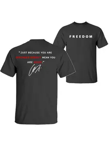 Just because you are offended, doesn't mean you are right,Patriotic USA,FREEDOM Comfy and Quality Fabric Graphic Fitted Streetwear Casual Round Neck Shirt American Tee Casual Streetwear Style