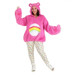 Plus Size Care Bears Cheer Bear Hoodie Costume for Women
