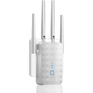 WiFi Extender Signal Booster for : Internet Repeater Range Covers Up to 9995 Sq.ft and 45+ Devices (White)