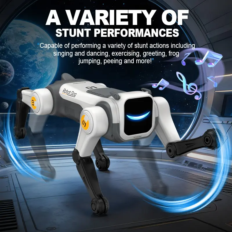 Magic Flip Ai Trick Robot Dog, Smart Robot, Funny Robot Design, Remote Control Robot, Multifunction, Voice Control, Backflip, Sideflip, Frog Jump, Dance, Program, Lights, Greeting, One-Button Demo, Includes Screwdriver, Unisex Ai Toy