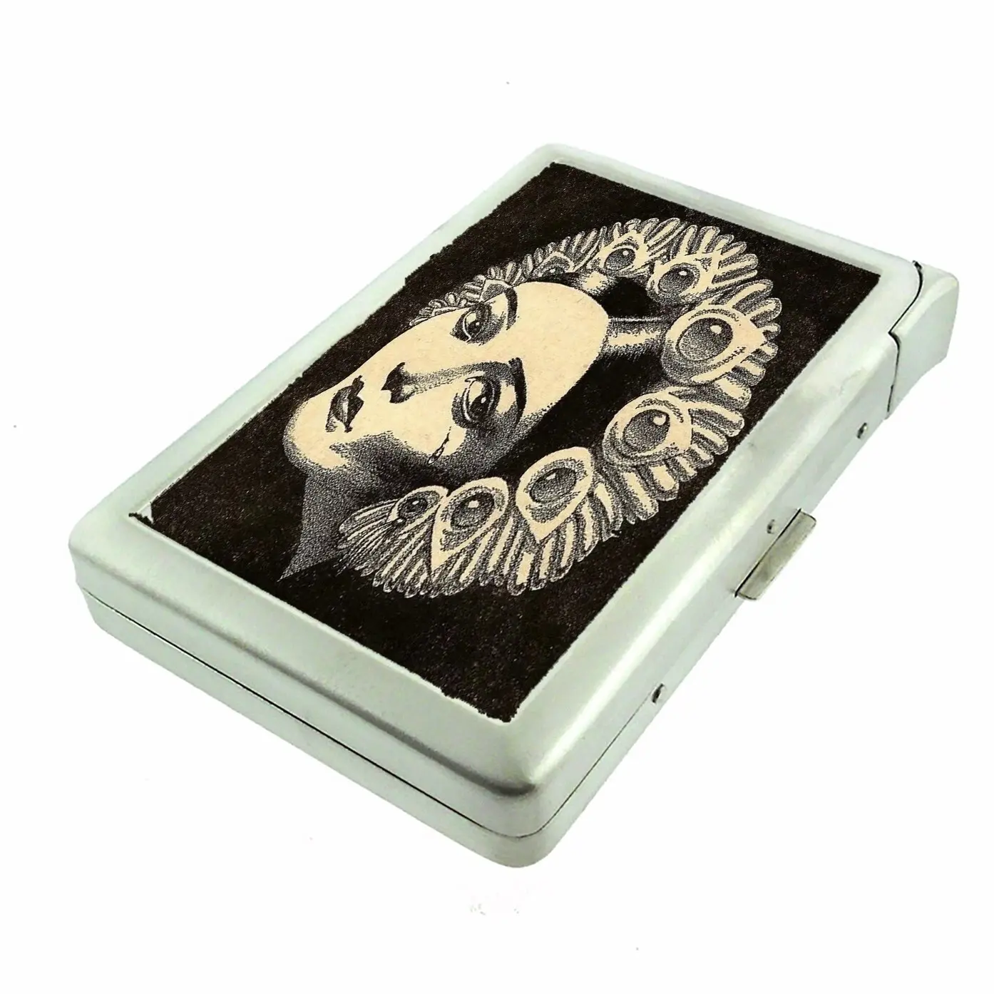 Whimsy Mystic Magic Woman Stars Metal Case with Built in Lighter