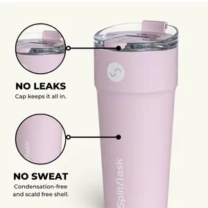 Splitflask - Portable Vacuum Flask for Hot and Cold Beverages - Drinkware Tumbler Water Bottles