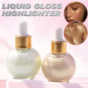 Shimmer Body Luminizer Oil, Dewy Glow Liquid Highlighter for Face & Body, Long Lasting Waterproof Illuminating Drops, Lightweight & Non-Greasy, Perfect for All Skin Tones highlight powder