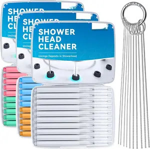 40 count Shower  Cleaner Picks,Multiple Shower  Cleaning Brush for Small Hole, Nozzle unclogger Tool for Showerhead with Storage Box