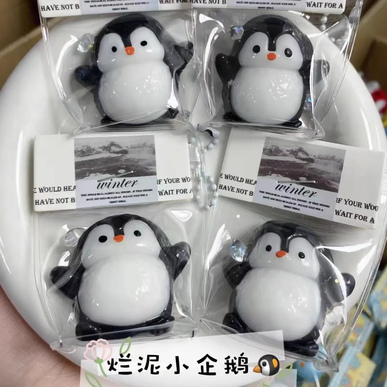 Mochi Penguin Squishy 1 Style - Sensory Squishies Soft Slow Rising Squeeze Fidget Sensory Toys Stress Relief ASMR