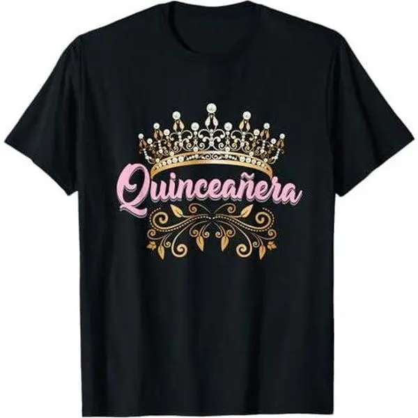 Quinceanera Tiara Spanish Latina 15trh Birthday Party T-Shirt