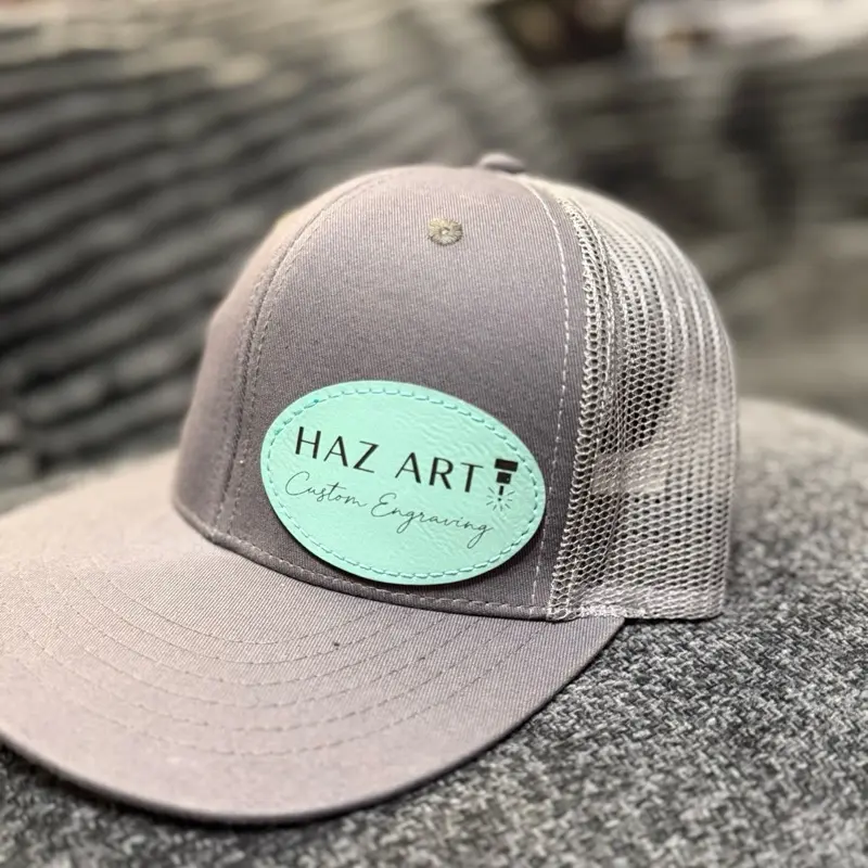 Custom Laser-Engraved Leather Hat Patches - Universal Stylish Sewing Trim & Embellishments, Matching Elegant Jewelry Set with Chains, Father's Day Gifts for Female & Male Cowboy Hat Accessories