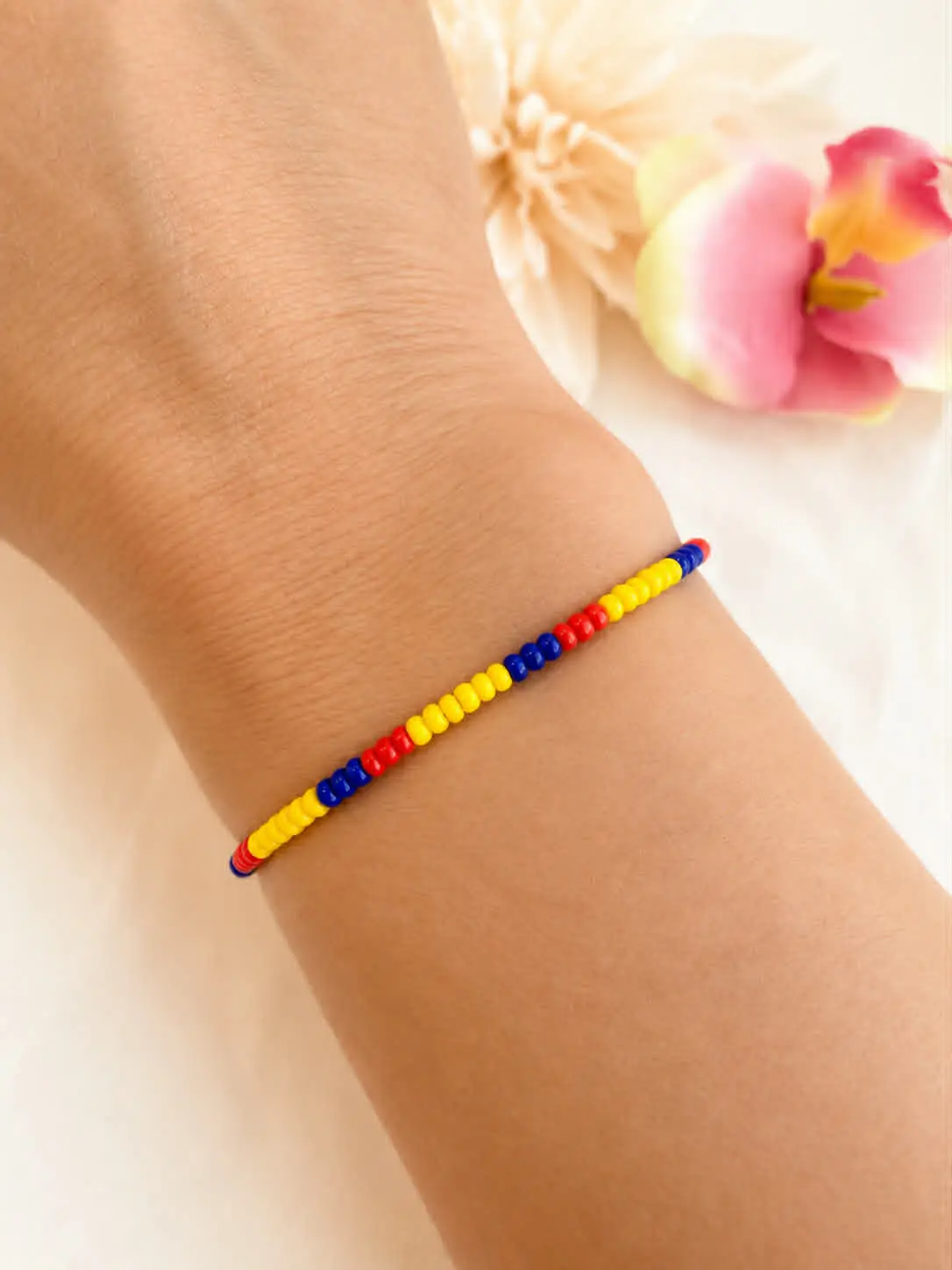 Colombia Flag Bracelet, Colombian Bracelet, Red String Bracelet, Adjustable Colombia Bracelet, Colombian Gift