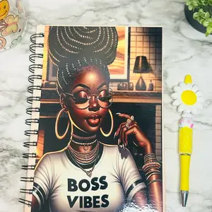 Customized Image Hardcover Journal/Planner, A5 Spiral Notebook with 128 Lined Pages