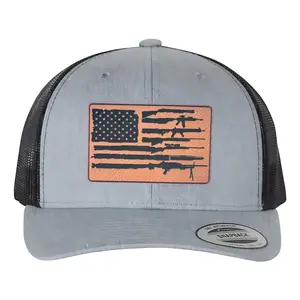 Patriotic Trucker Hat - American Flag & Emblem Design - Adjustable Snapback Cap - Tactical Style Accessory - Bonus Gift Included