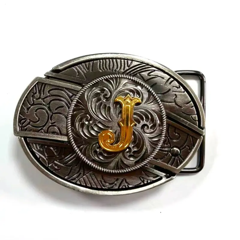Western Cowboy Belt Buckle, Western Belt Buckles, Initial Letter Novelty Buckle for Men & Women, Perfect for Rodeo, Country Outfit & Casual Wear