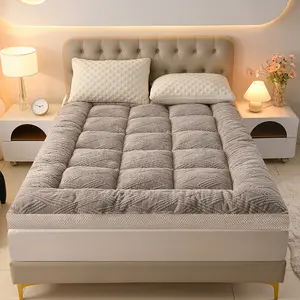 Luxury Thick Winter Mattress, Soft Breathable Pineapple Pattern, Foldable Single & Double Size, Ultrafine Fiber, Elastic Corners, Bedroom Bedding, Premium Bed Mattress