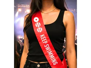 Custom Red Sash Concert Outfit Personalized Army Sash Kpop Fan Birthday Stadium Outfit Accessory