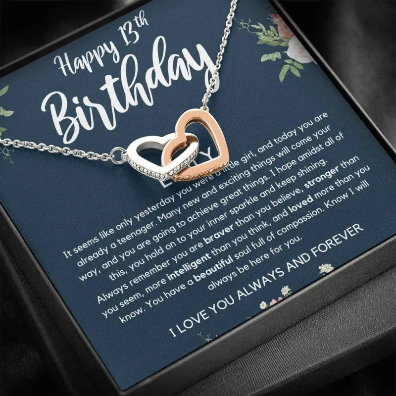 13th Birthday Girl Official Teenager, 13th Birthday Gift, Thirteenth Birthday Necklace, for 13 Year Old Girl Gifts, Teen Birthday Gift