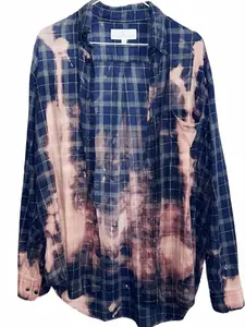 Navy/pink Vintage Bleached Flannel (M)