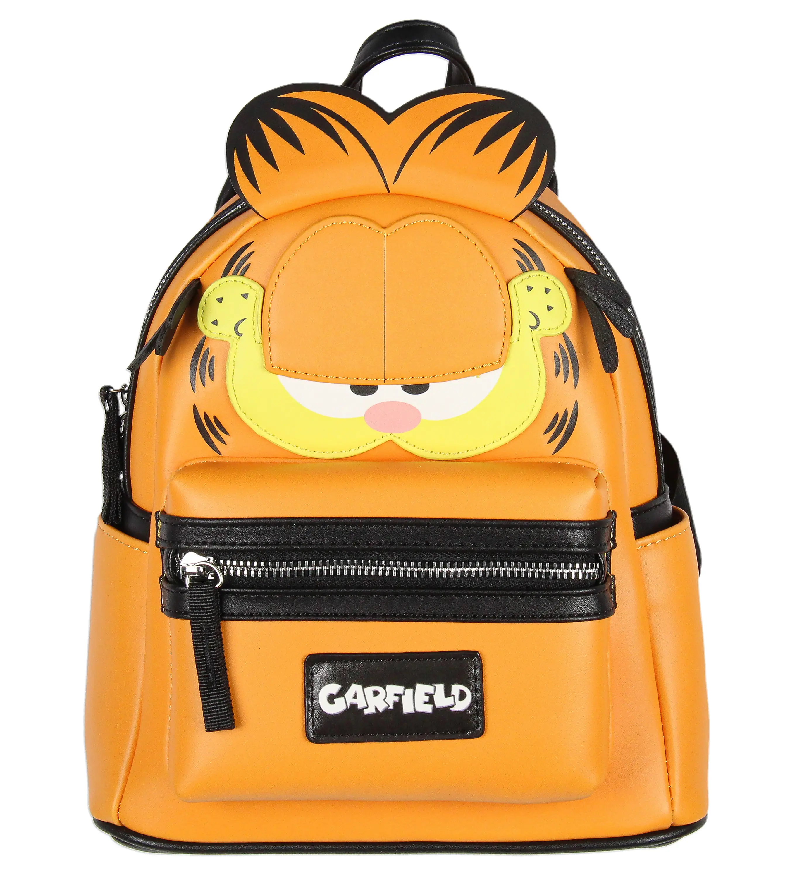 Nickelodeon Classic Comic Character Face Garfield Zippered Mini Backpack Bag 10", Backpackbag, Polyurethane, Tossed Print