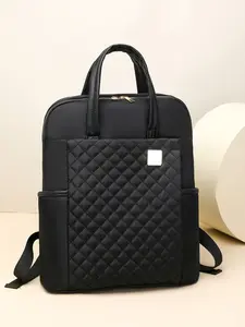 Women's Oxford Business Laptop Backpack, Laptop Work Bag, Casual Travel Shoulder Bag, Large Capacity Commuter Bag, Fashionable Quilted Design