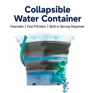 Collapsible Soaking Bucket with 7–8mm Quick Drainage Filter.