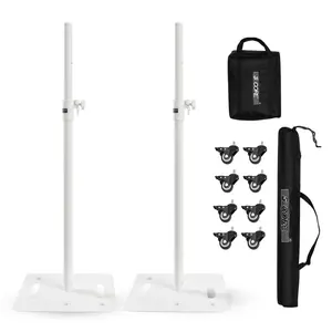 5Core Speaker Stand 2Pc Heavy Duty Adjustable Height 61" DJ PA Stands 35mm Mount 100Lb Capacity