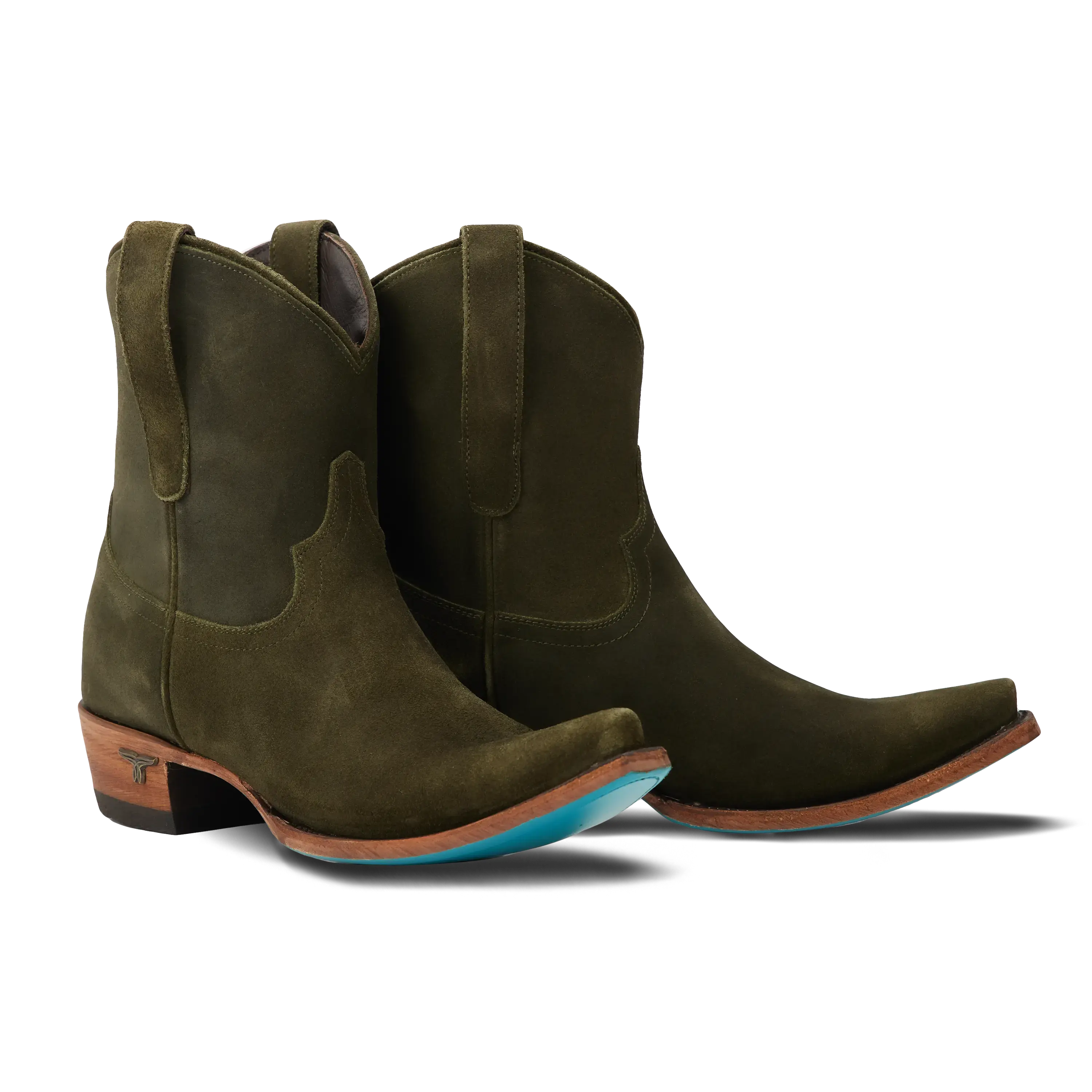 Emma Jane Bootie - Olive Suede