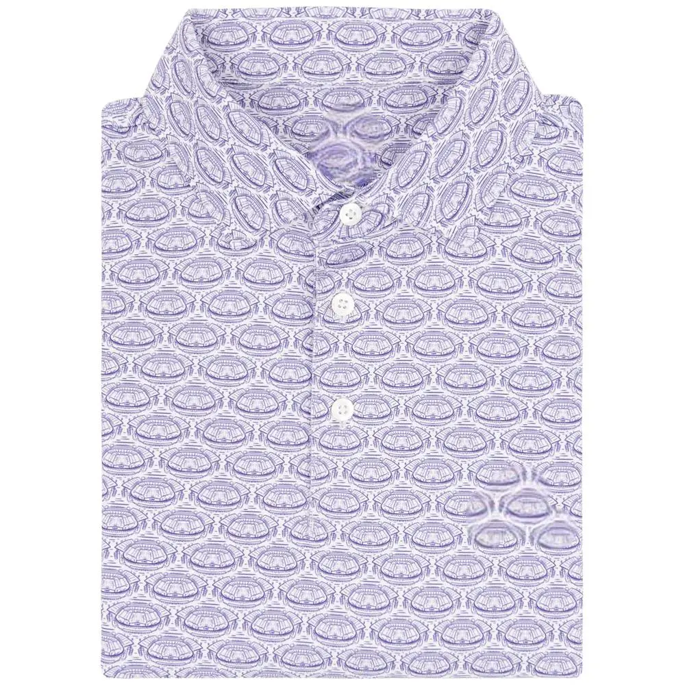 The LSU Death Valley Men's Short Sleeve Collegiate Polo, Style 3D Polo Unisex