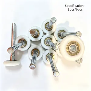 3/6pcs Garage Door Rollers, Hardware, Dual Sealed Bearings, Quiet Smooth Operation, Premium Replacement, Durable Sealed Bearing, Residential Use