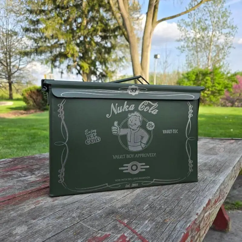 Personalized Fallout-Inspired 50 Cal Ammo Can (Empty) – Custom Laser-Engraved Groomsman Gift