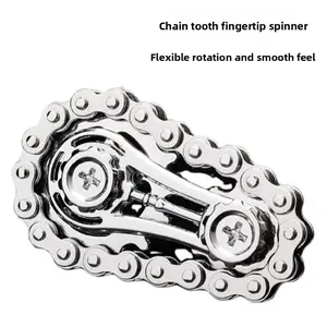 Creative Gear Chain Fidget Spinner Zinc Alloy EDC Finger Spinner Stress Relief Toy for Adults