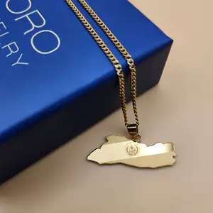 El Salvador Country Map Necklace