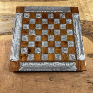 Silver Cloud Walnut Chess Board (INCLUDES PIECES)