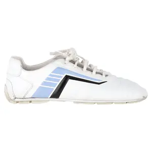 Pre-owned Prada Men's Prada Rev Low-Top Sneakers in White Leather by Rebag