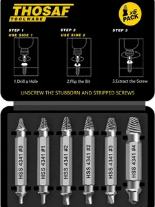 Gifts for Men,THOSAF Damaged Screw Extractor Set,Fathers Day Gifts for Dad from Daughter Son,Mens Gifts for Dad,Husband,Stripped Screws Bolt Drill Bit Tools for Easy Removal of Rusty Broken Screw