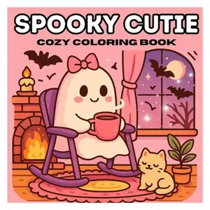 Spooky Cutie Adult Coloring Book: Adorable Creepy Creatures in Relaxing Moments, Softcover Convenience for Stress Relief, Paperback – Sep 20, 2025