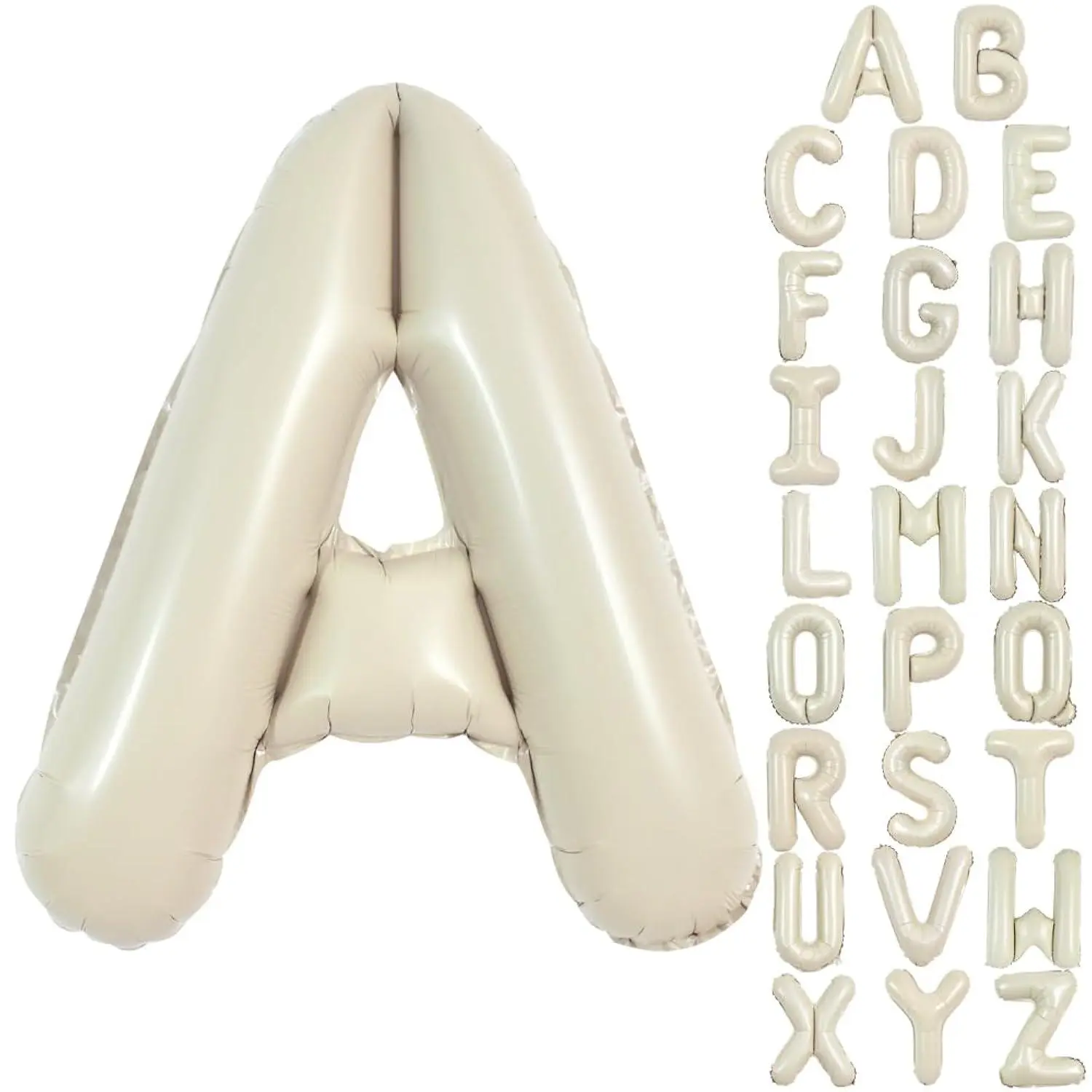 40 Inch Large Cream White Letter A Balloons Giant Alphabet Letter Balloons,Foil Mylar Big Balloons For 2026 Graduation Birthday Party,Anniversary,Baby Shower,Wedding Supplies Decorations