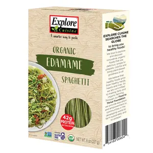 EXPLORE CUISINE Organic Edamame Spaghetti High in Plant-Based Protein Non-GMO Gluten Free Vegan Kosher 8 Total Servings 8 oz