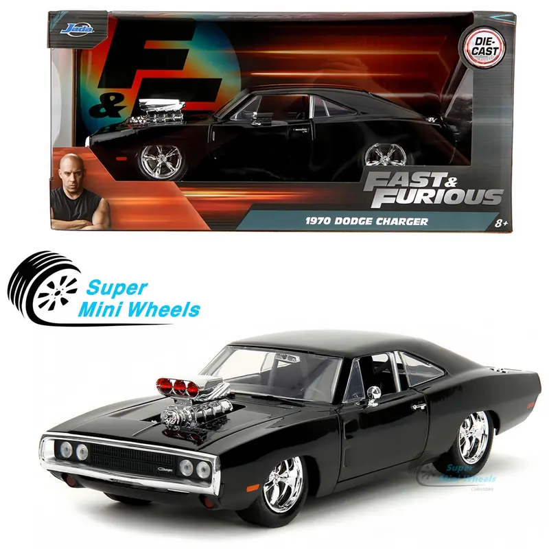 Jada 1:24 Fast & Furious Dom’s 1970 Dodge Charger R/T – Black - Diecast Model Car
