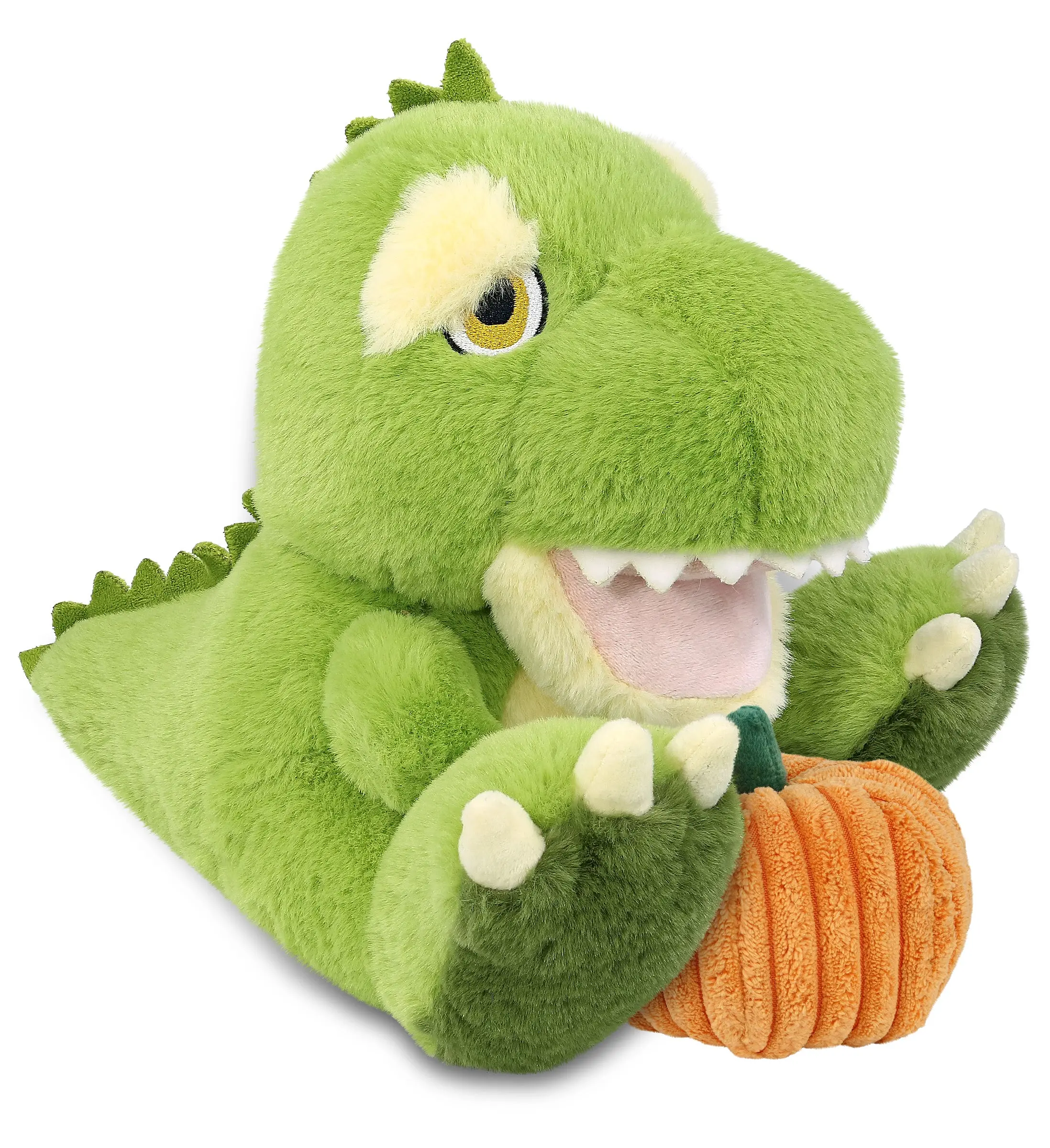 DOLLIBU 9" T-Rex Dinosaur Plush Pumpkin - Eco-Friendly Super-Soft Fluffy Stuffed Toy, Holiday-Themed Plush Toy, Hand Wash, Dry, Suitable for Adults