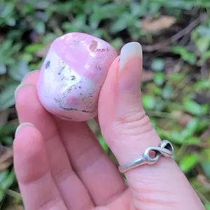 Rhodonite Tumbled Stones 1-1.5" | Natural Rhodonite Stones, Pocket Stone, Crystal Grids, Crystal Candles, Crystal Crafts, Heart Chakra Stone