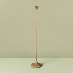 30"x5.8" Oversized Floor Taper Candlestick Brass - Hearth & Hand with Magnolia