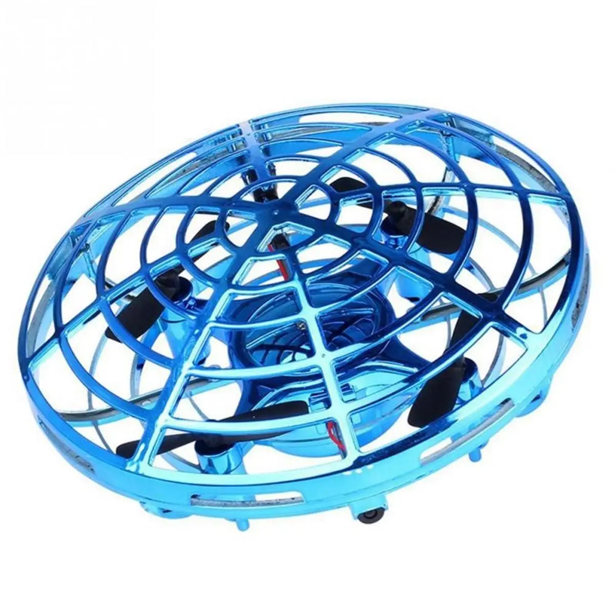 AZ Trading & Import Beginner-Friendly Compact Lightweight Mini UFO Hand-Controlled Drone Quadcopter - Blue, Rechargeable, LED Lights Equipped