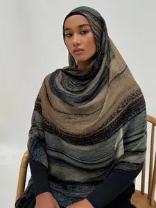 Fashionable Bohemian Leopard Print Long Scarf Wrap, Casual Fitted Shawl for Daily Wear, Breathable Outdoor Accessory Gift, Head Scarf