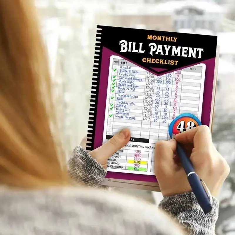Bill Payment Tracker,Bank Account Tracking, Debt Payoff Planning & Expense Tracking - Durable Bound Notebook for Monthly Financial Overview & Budgeting daily planner