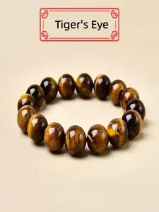 Tiger Eye Bracelet for Women & Men, Healing Ankle Wristband, Natural Stone Charm Accessory, Ideal Gift for Relaxing Daily Wear