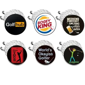 Golf Marker with Magnetic Golf Hat Clip, 6 Counts/set Durable Golf Marker, Essential Golf Accessories for Men Golfers Dad Boyfriend Husband