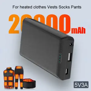 20000mAh Power Bank DC5V 3A Portable Charger USB Type-C External Battery Pack for Heating Vest Jacket Scarf Gloves Electric Heating Equipment