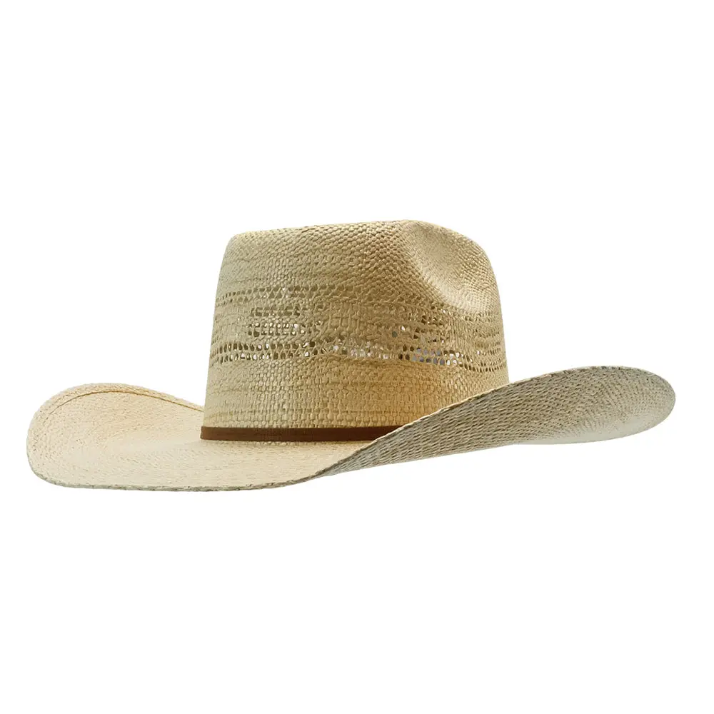 Twister Bangora Pre-creased Brick Crown 3.75" Brim 2 Cord Band Golden Straw Youth Hat